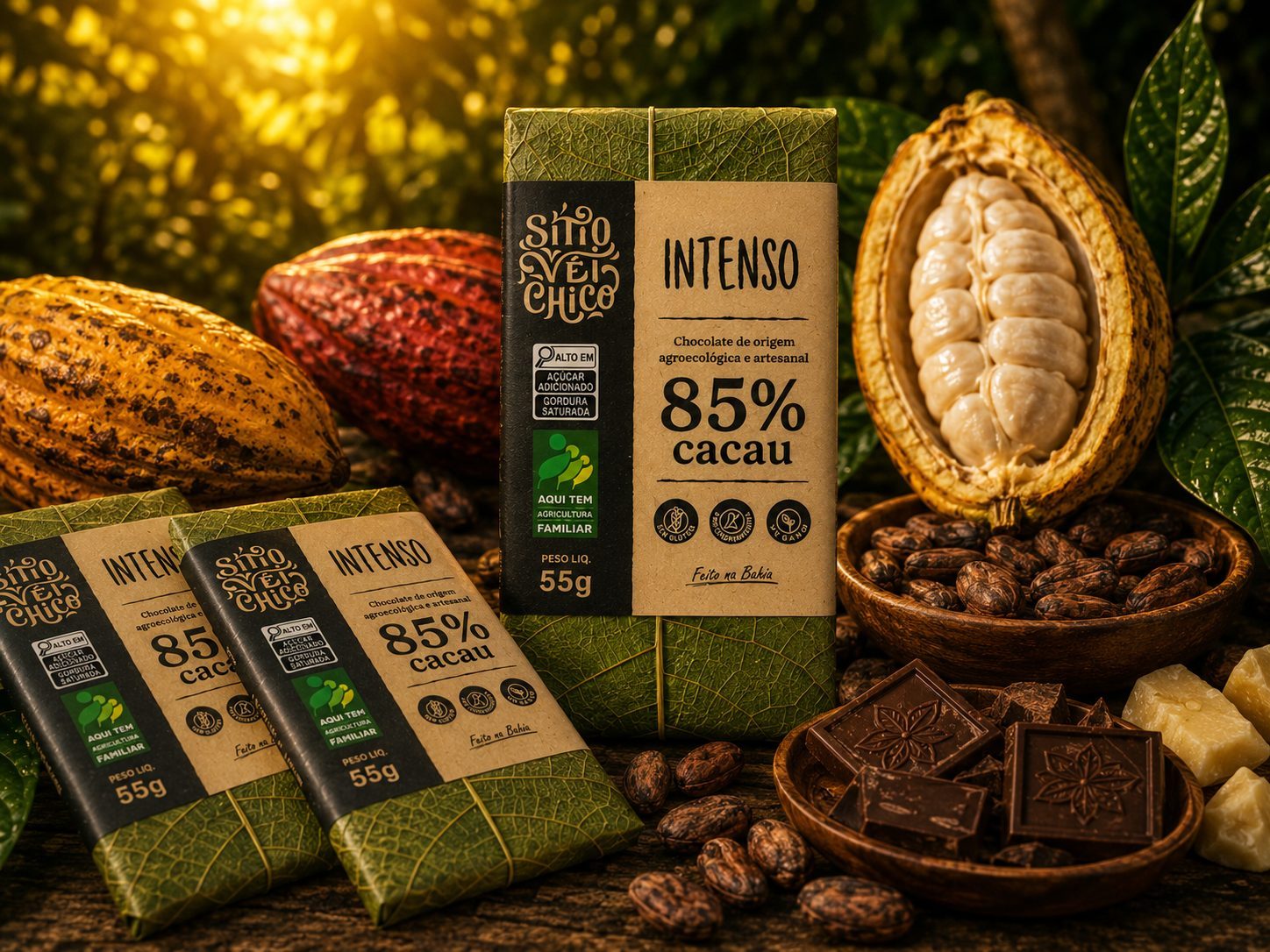 Chocolate Artesanal 85% Cacau – Intenso | Barra 55g
